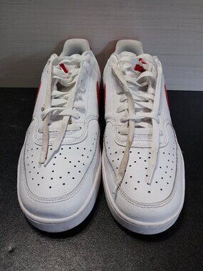 Nike Court Vision Low Swoosh Print Red DM7588-100 Men's Size 11 *Super Clean*